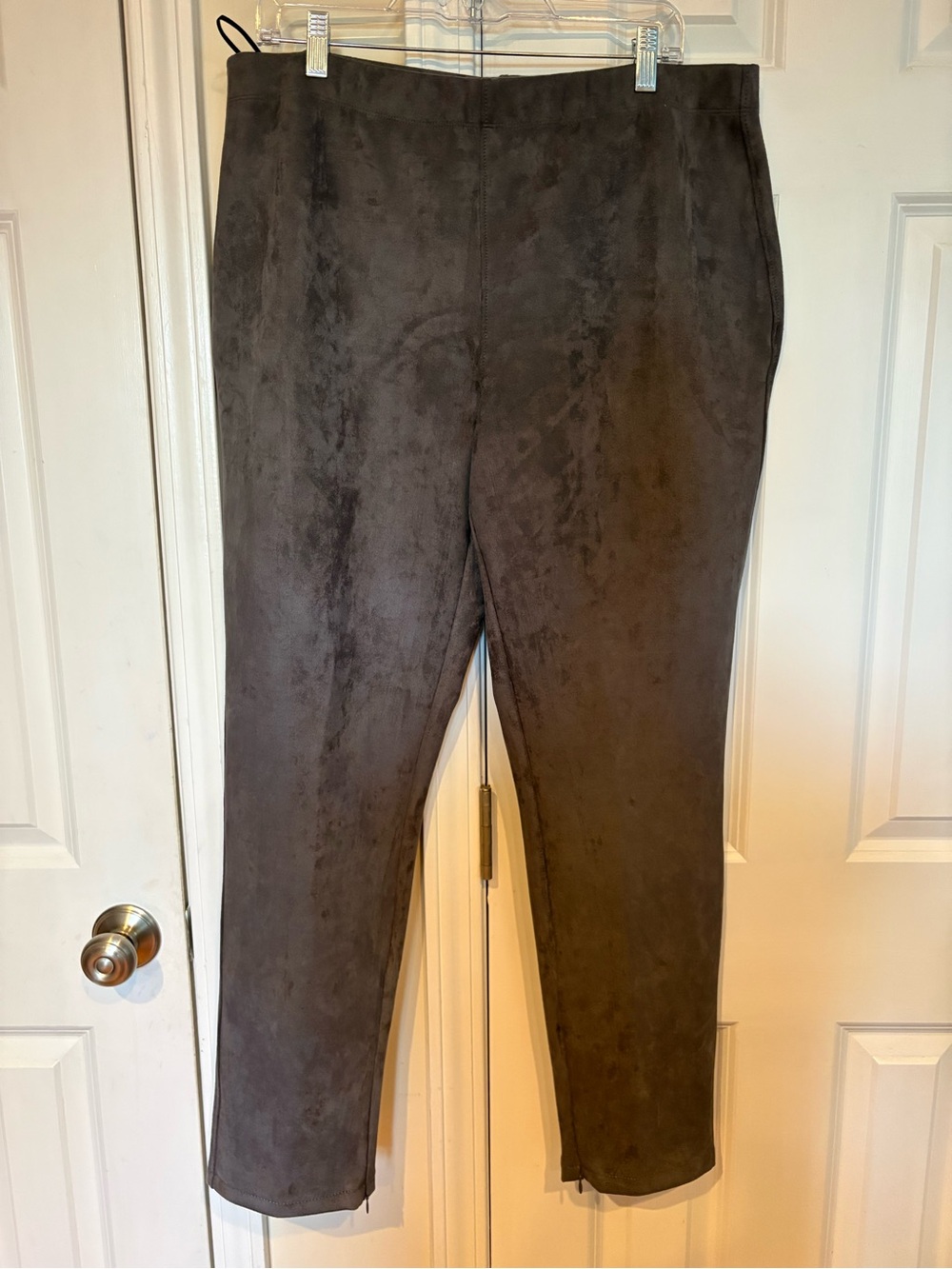 Grey Faux-Suede Leggings